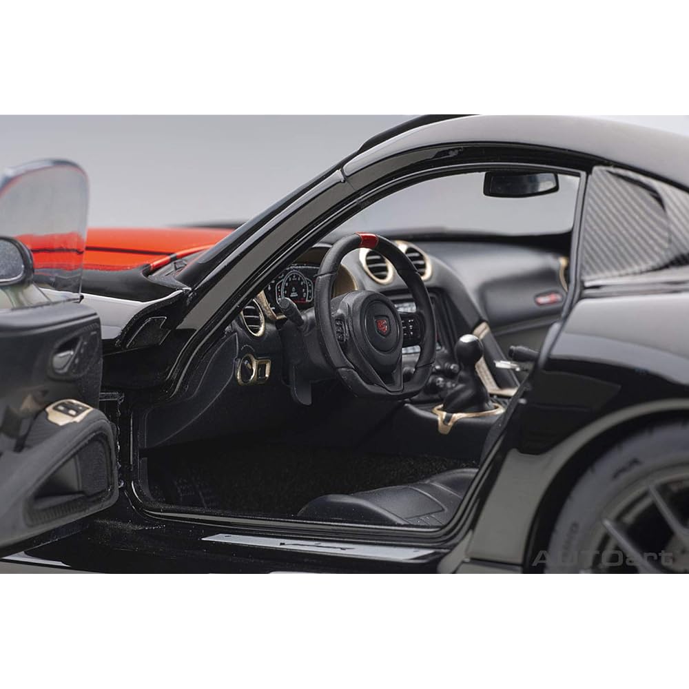 AUTOart 1/18 Dodge Viper 1:28 Edition ACR Black/Red Stripe Finished Product 71732