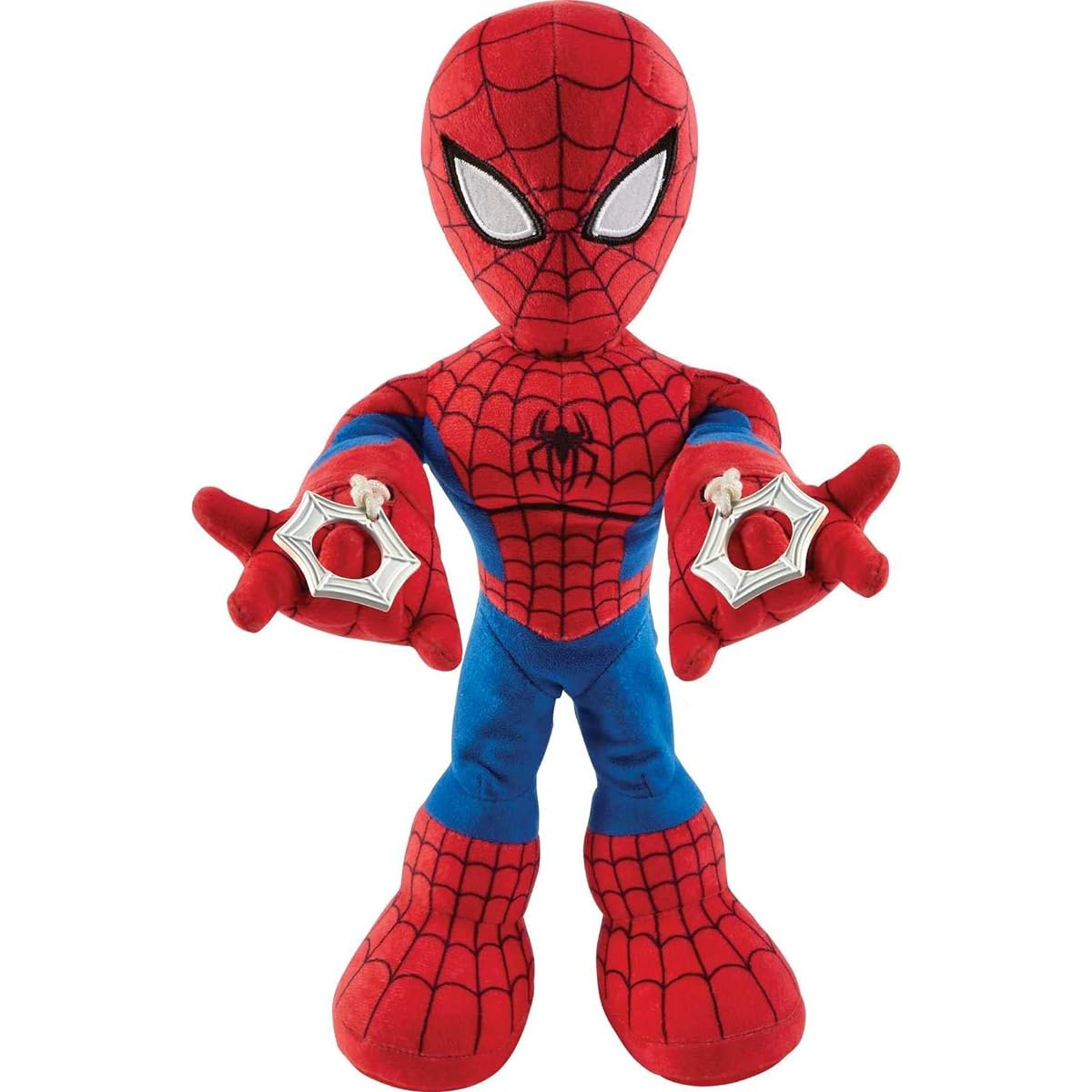 Marvel Spider-Man Plush City Swing Soft Doll 11" Superhero Figure Web Swinging Action Lights and Sounds
