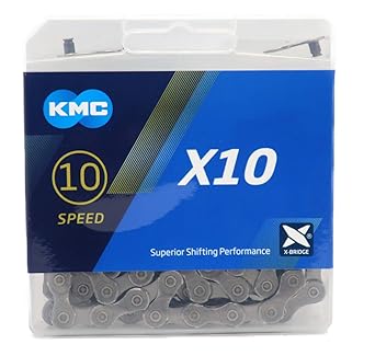 KMC X10 Chain 10 Speed/10s/10 Speed 114Links (Silver/Black) [Parallel Import]