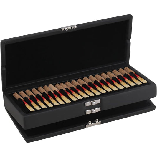 Saxophone reed case, oboe reed case, double layer instrument accessory storage