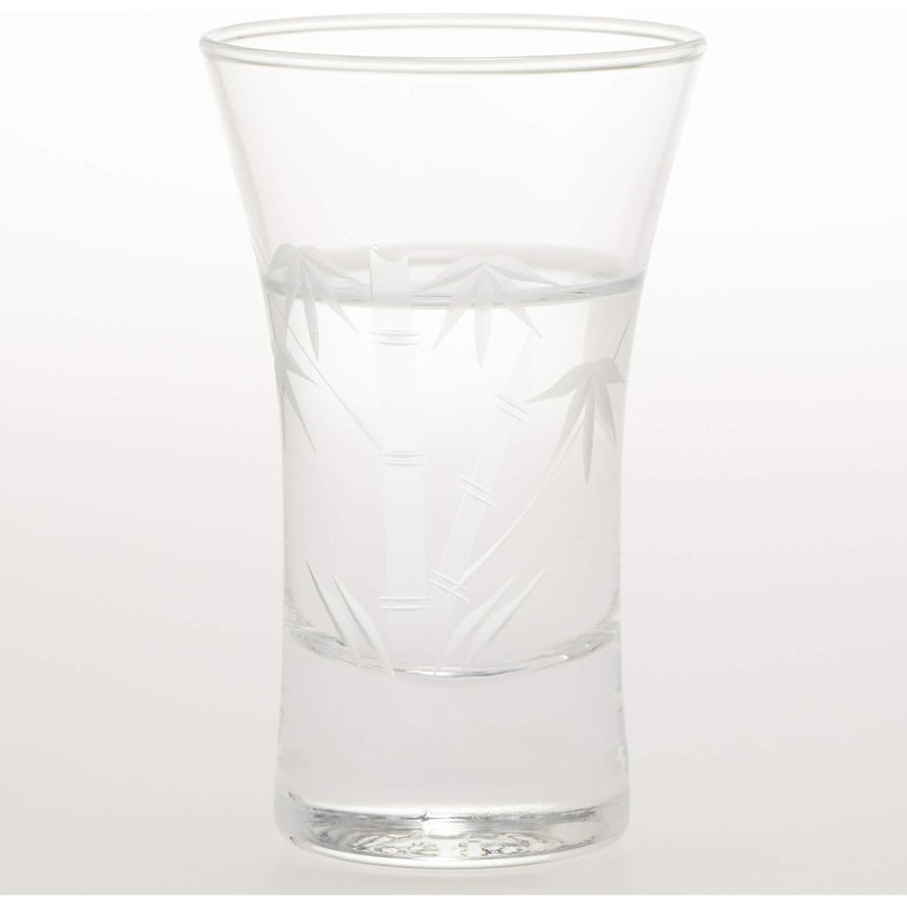 Toyo Sasaki Glass Cold Sake Glass 110ml Kiriko Cup Bamboo Kiriko Made in Japan 09112-75 6 pieces