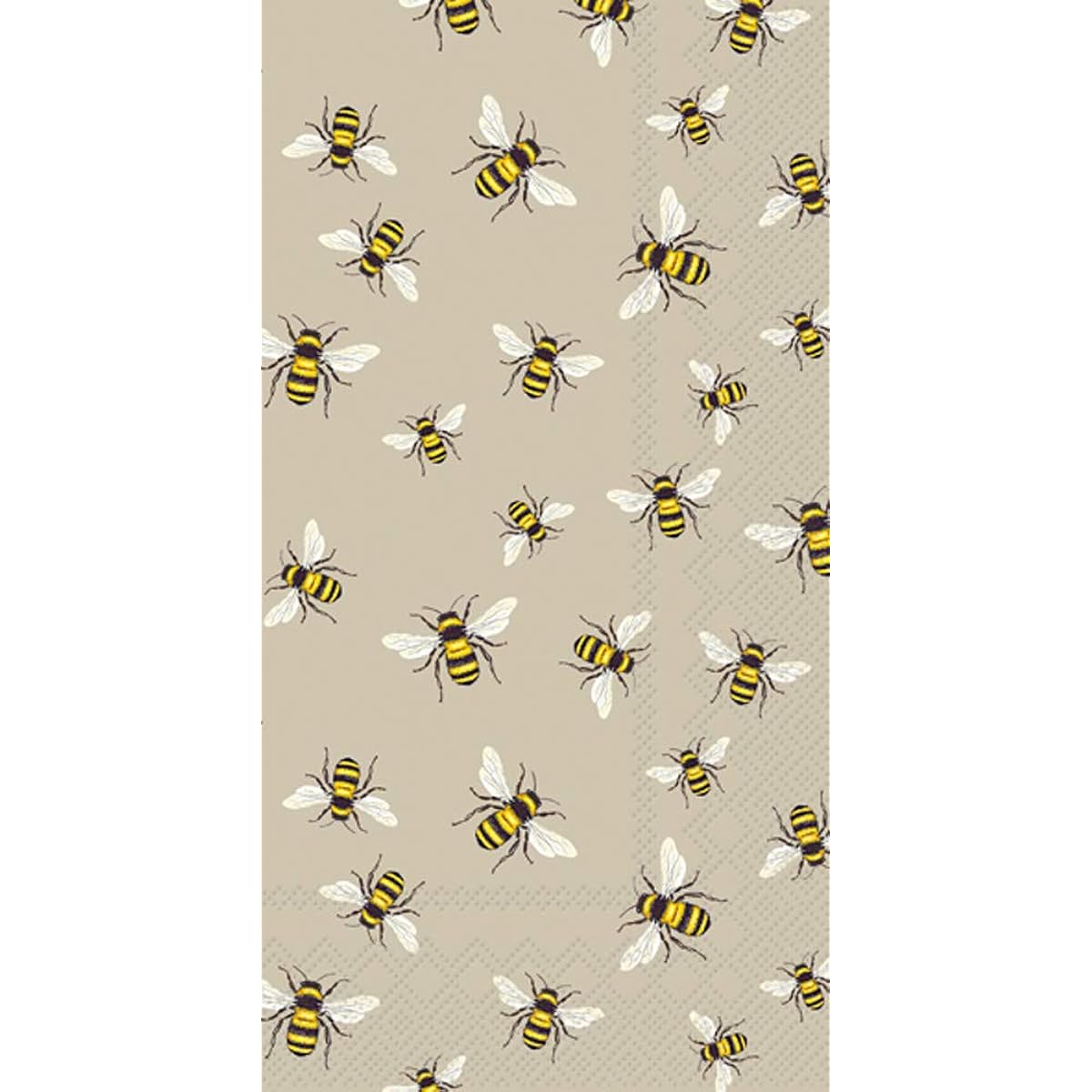 Boston International IHR 16 3-Ply Guest Towels Buffet Paper Napkins 8.5 x 4.5 Inch Lovely Beaded Linen