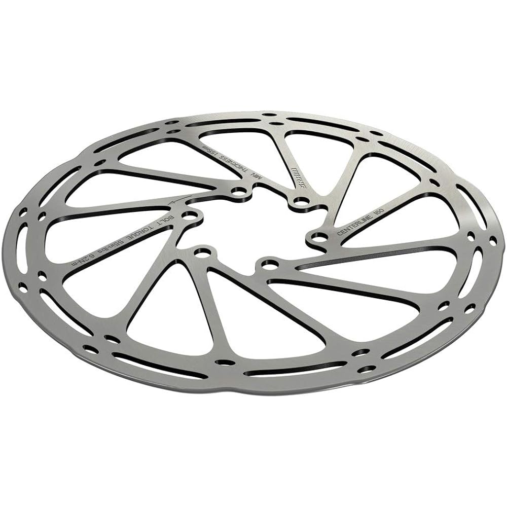 SRAM Unisex's Rotor Centerline Rounded, Silver, 180mm
