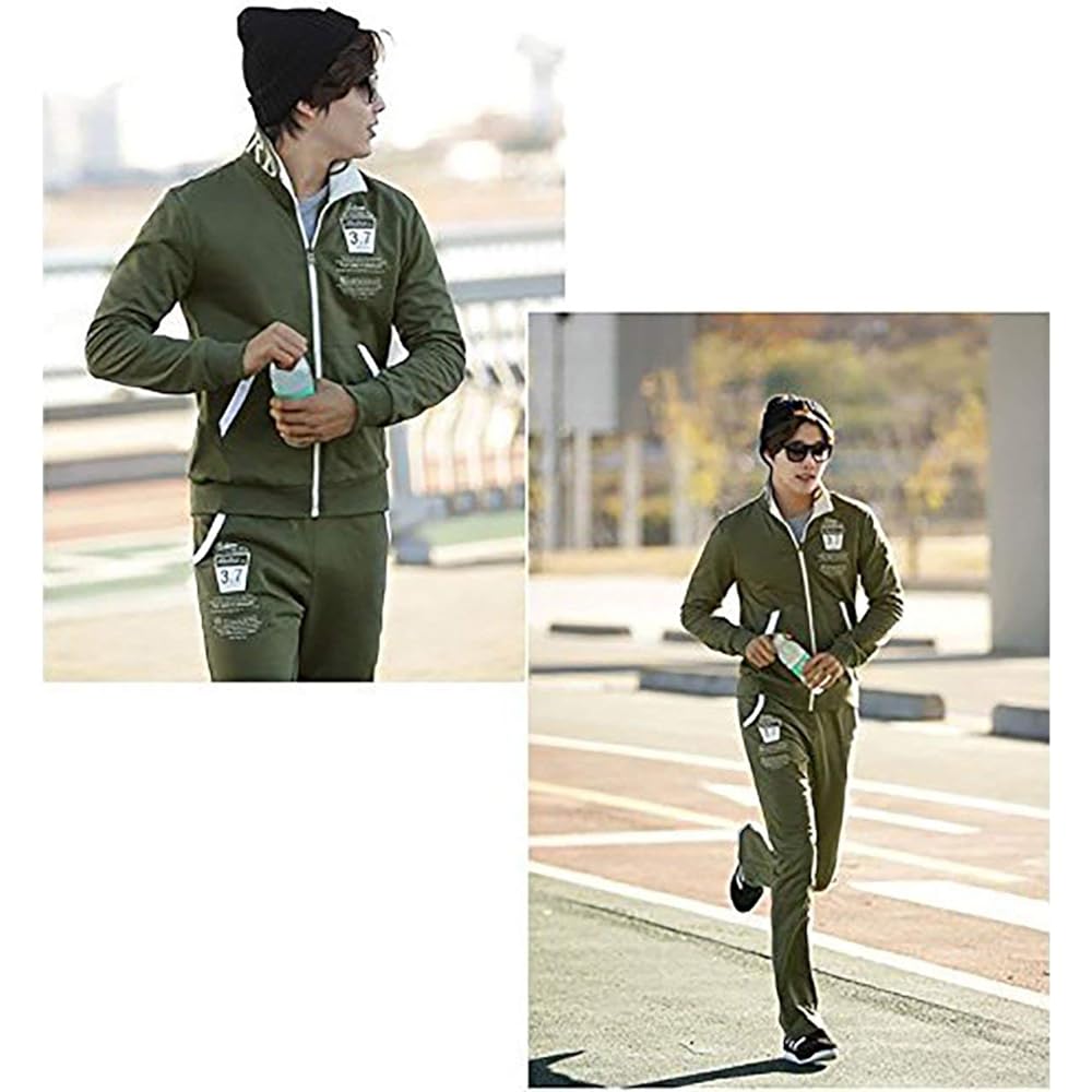 [Chrome Crane] Men's Top and Bottom Sweatshirt Sports Training Wear Loungewear Jersey SL001