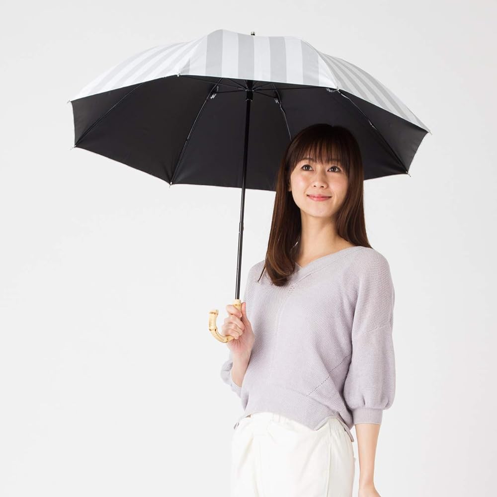 LIEBEN Parasol, For Both Sunny and Rainy Days, Compact Long Umbrella, UV Shielding Rate 99%, Shading Rate 99.99%, Heat Shielding, Grade 1 Laminated Fabric [LIEBEN-1566]