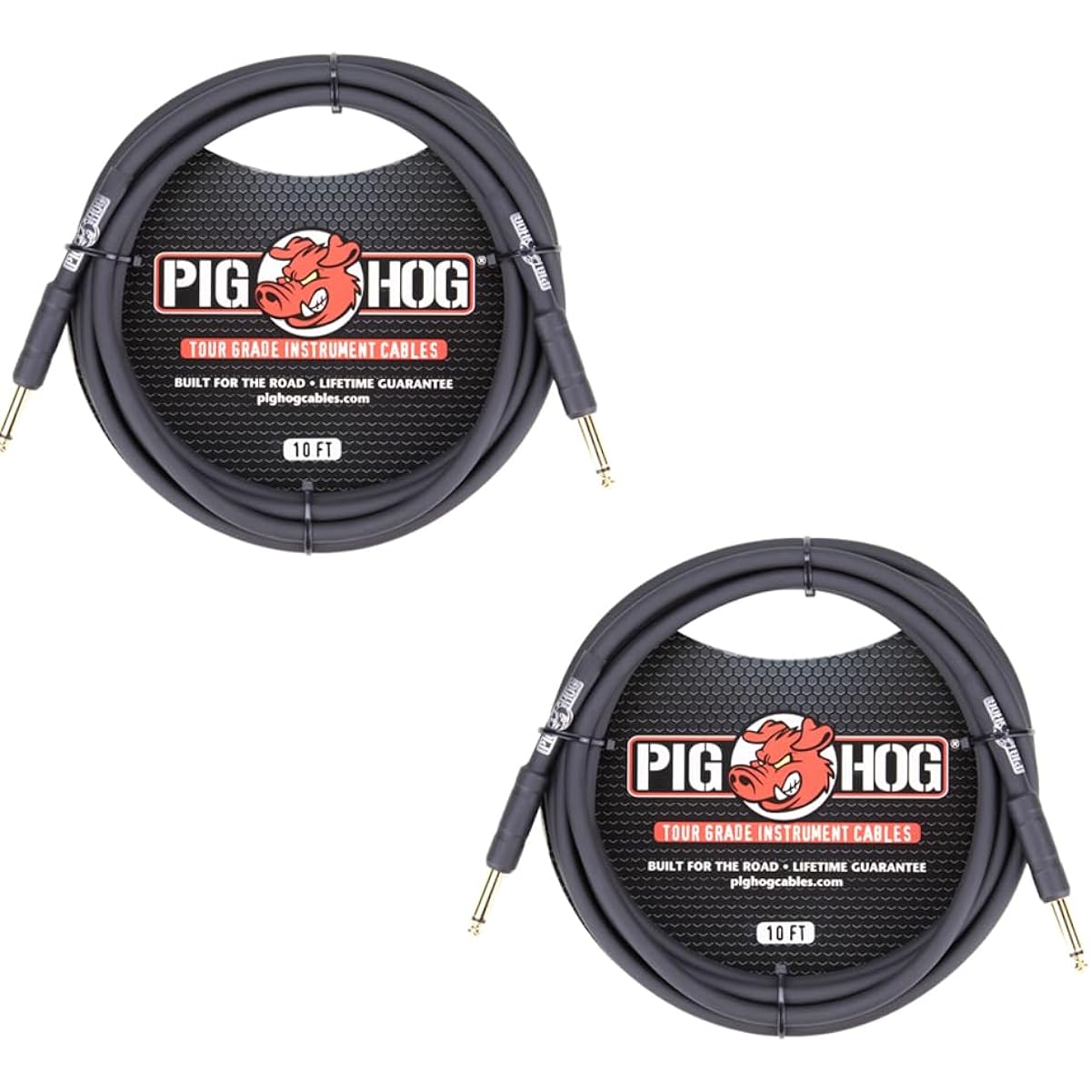 Pig Hog PH10 10ft Instrument Cable Dual Pack