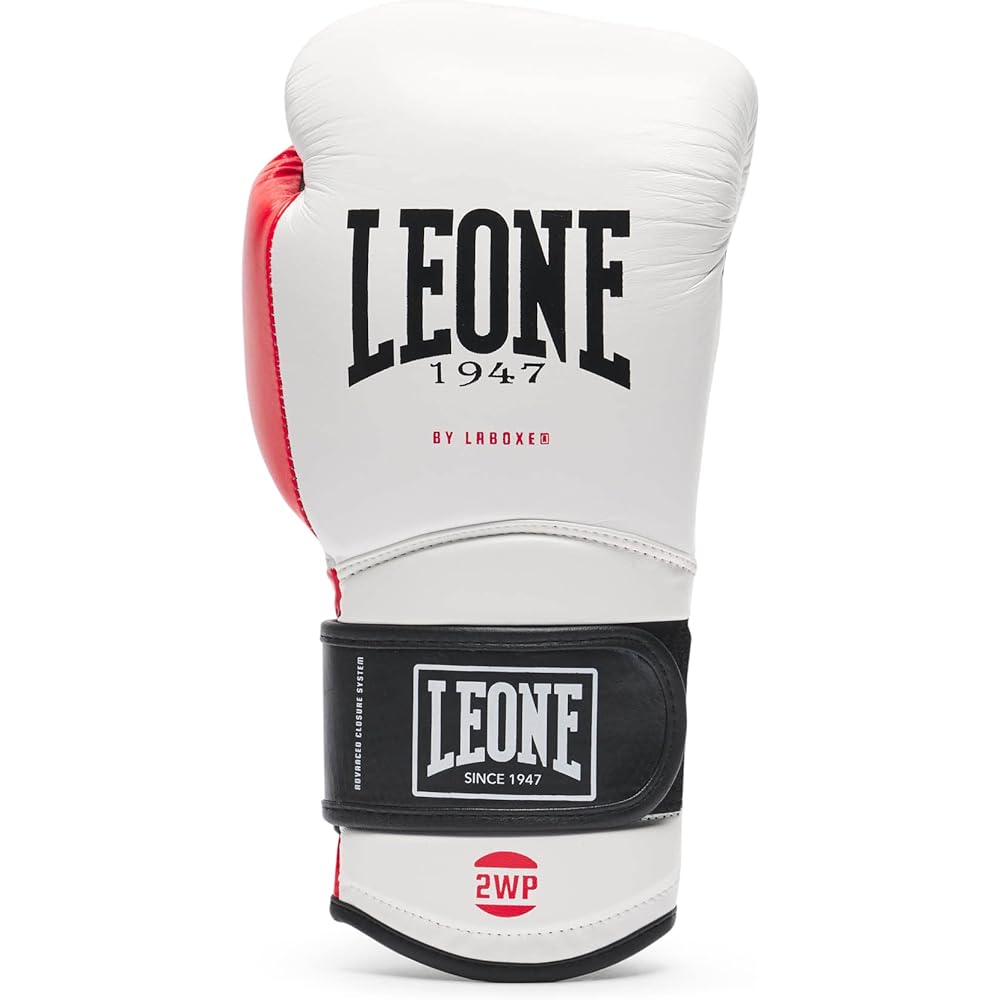 LEONE 1947 Boxing Kickboxing Gloves Unisex [IL TECNICO 3] Buffalo Leather PU Pad Velcro Closure GN113 [Genuine Product]