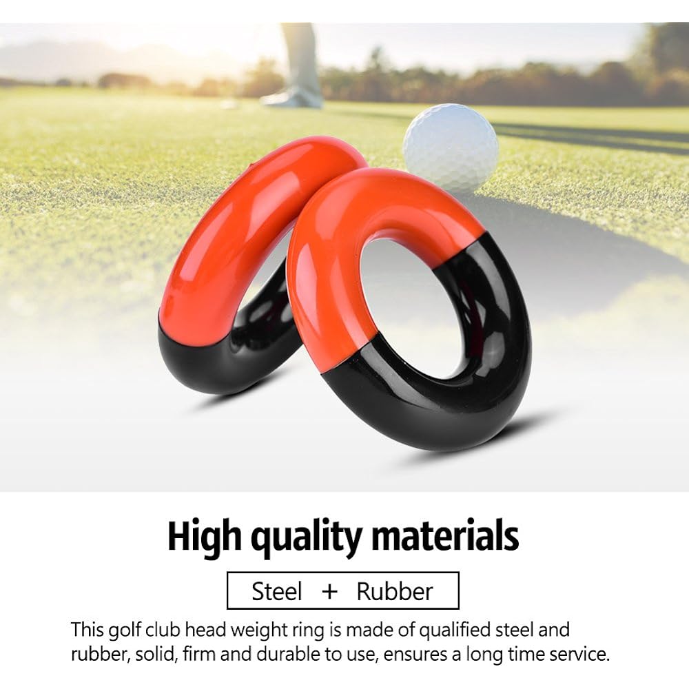 Alomejor [3 pieces/set] Golf club weighted swing ring, weight ring, swing correction, golf practice & training supplies, warm-up tool