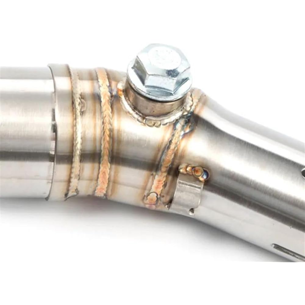 Exhaust Pipe Mid Pipe Fits Kawasaki ER6N Ninja 650F 650 51mm Motorcycle Accessories Exhaust Pipe Muffler Escape Connection Pipe Front Link Pipe Mid Pipe (Color: B)