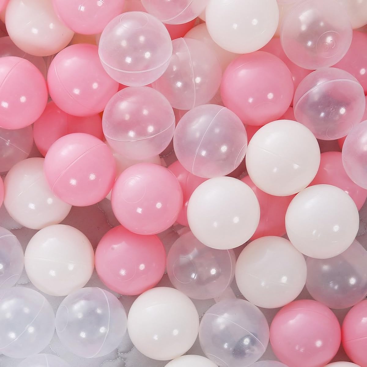 PlayMaty Colorful Pit Balls 2.1 Inch Plastic Ocean Balls Crushproof Stress Balls for Kids Pool Balls Playhouse Pit Accessories
