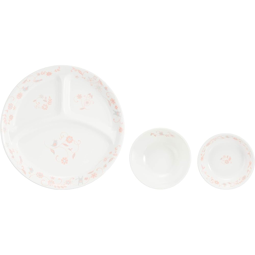 OGISO Sarasa Pink Reinforced Porcelain Tableware Set of 4 (Dishwasher/Microwave Safe) Sarasa Pink M