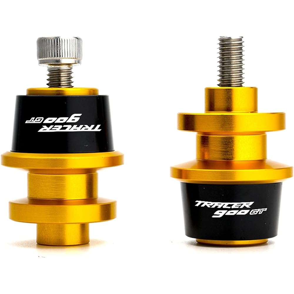 Swingarm Spool Stand Screw Slider Motorcycle Accessories CNC Aluminum 6MM Spool Slider Stand Screw Yamaha Tracer For 900gt 900GT MT09 (Color : Gold)