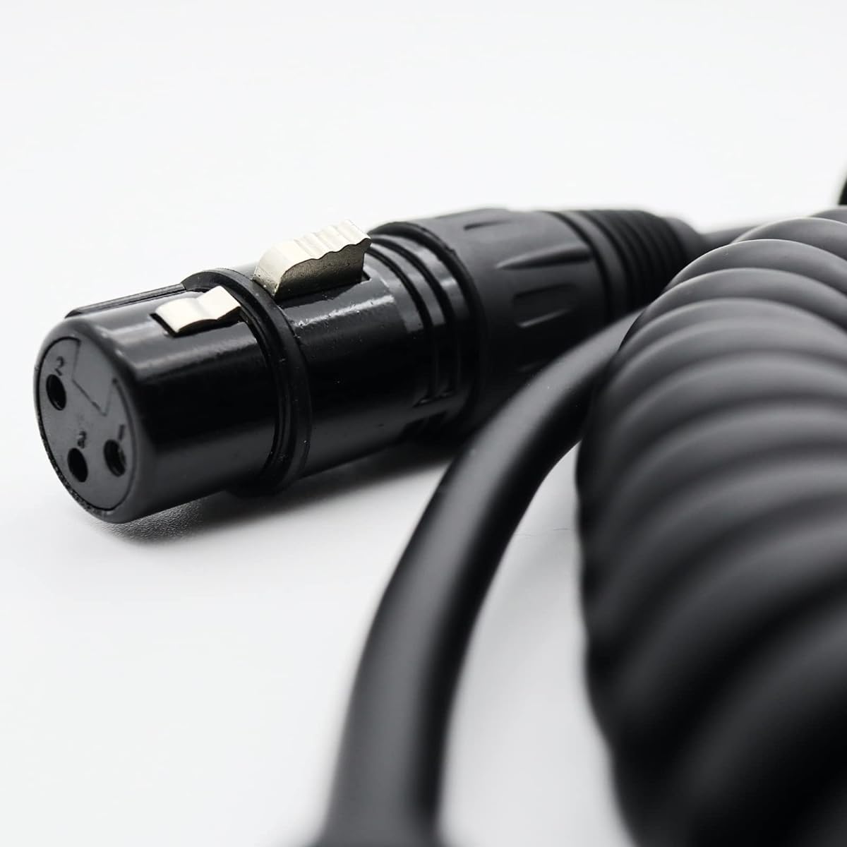 XLR Female to 1/4" (6.35mm) TRS Jack Lead Balanced Signal Interconnect Cable XLR to 1/4" Coiled Cable 20 Feet