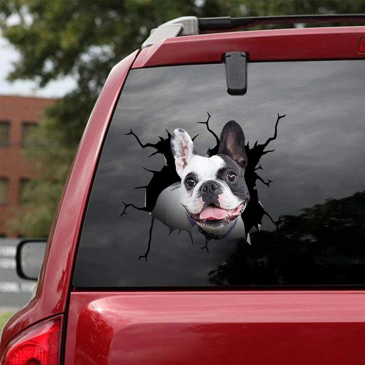 Ocean Gift Frenchie - French Bulldog Car Decal Dog Car Stickers 2 Pack - Car Window Wall Series 27 Sizes 8" x 8"