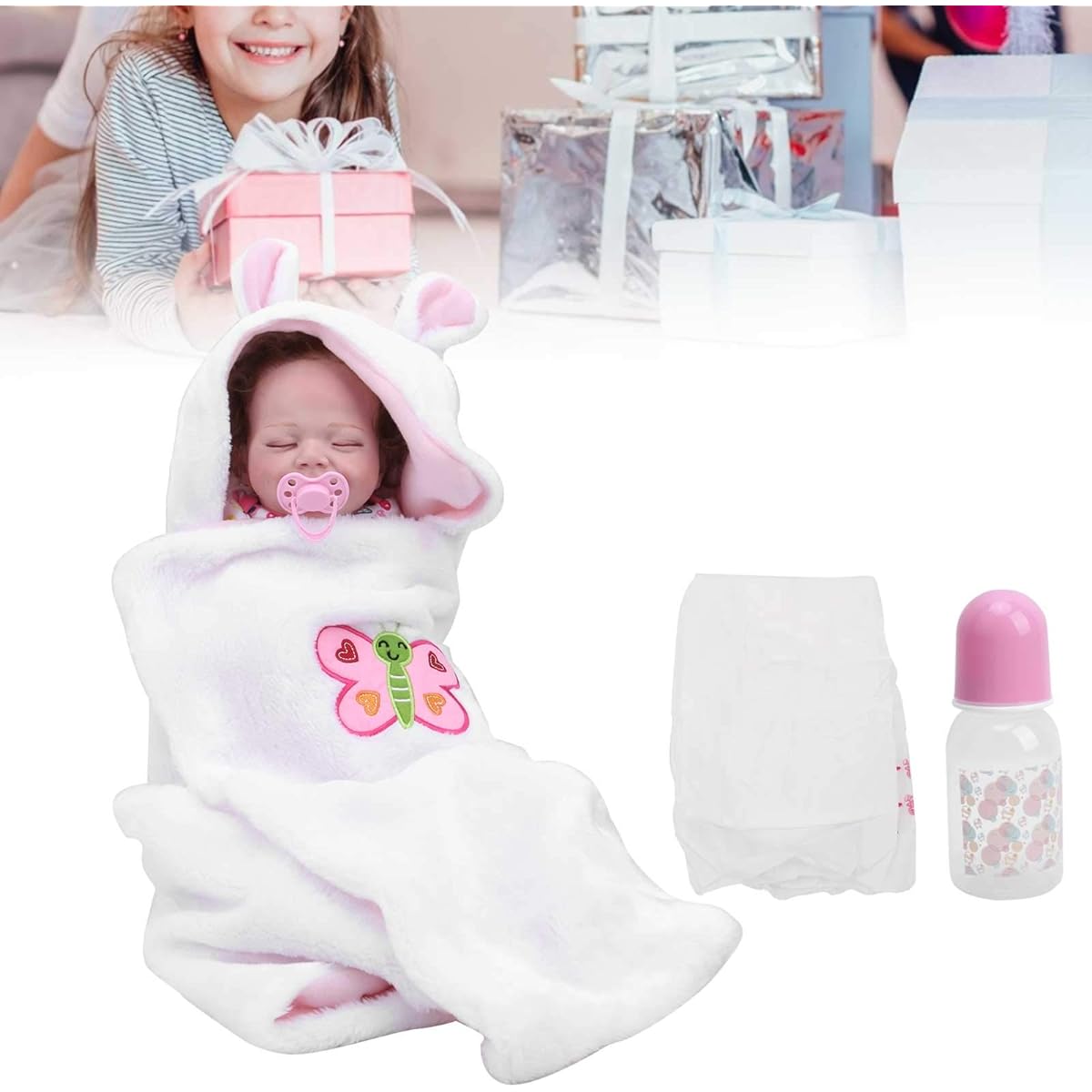 22 inch reborn doll, vivid and beautiful material reborn doll for home use