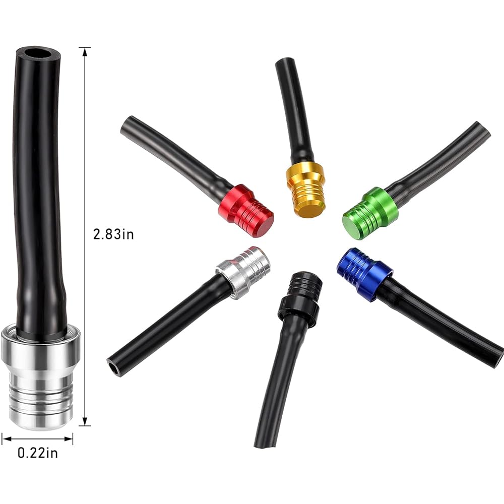 6pcs Gas Fuel Cap Valve Fuel Gas Tank Breather Motorcycle Breather Hose 6 Colors Aluminum Vent Breather Fuel Tank Breather Valve for 50cc 110cc 70cc 125cc Motorcycle ATV Quad Trail Bike