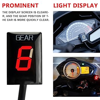 Digital Meter Display Gear Indicator Kawasaki Z1000 Z 1000 2007 2008 2009 1-6 ECU Gear Speed Display Meter EFI Motorcycle Accessories Indicator Meter Display