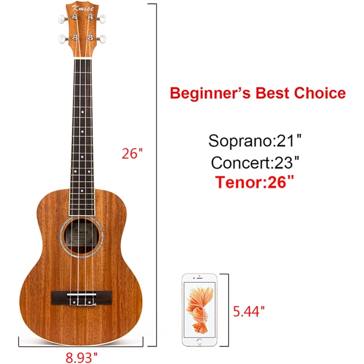 Ukulele Concert Ukulele - Tenor Ukulele Mahogany Ukulele 26 inch Uke Aquila String 4 String Guitar Ukuleles