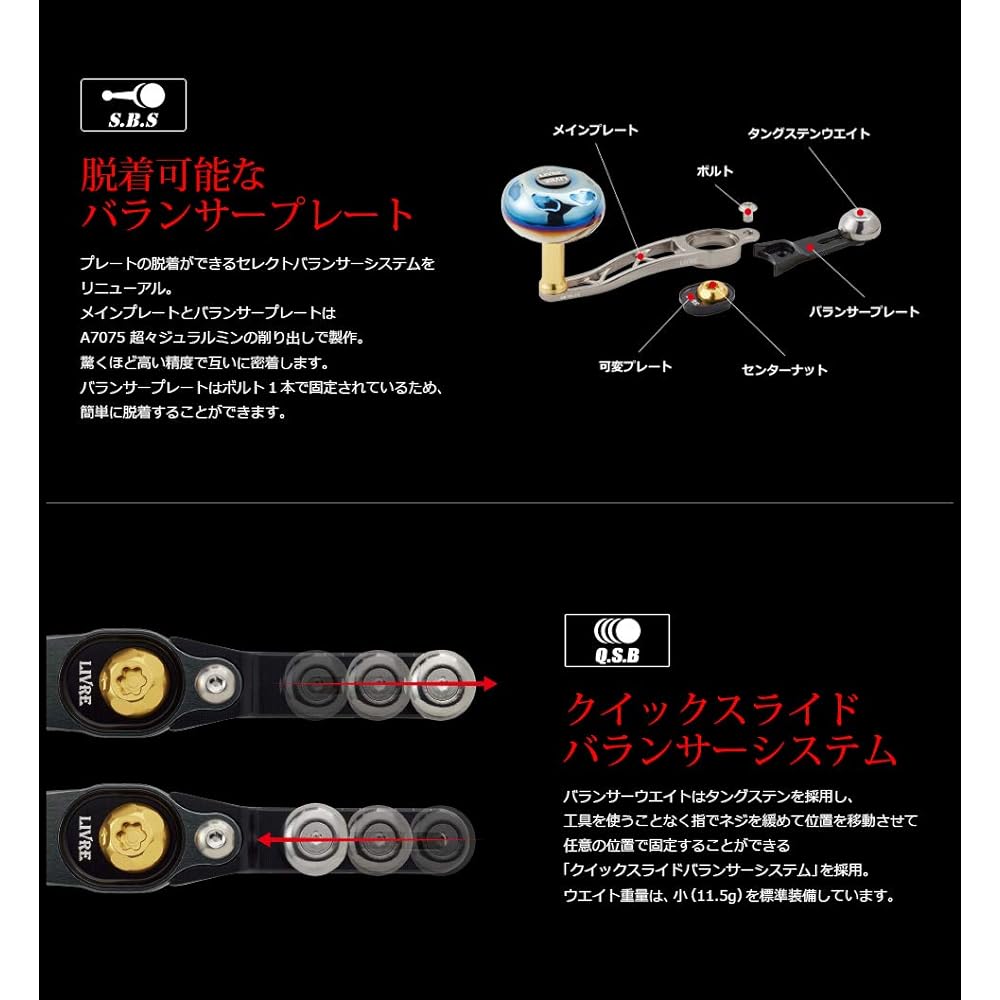 LIVRE bait type custom handle SB 55-60