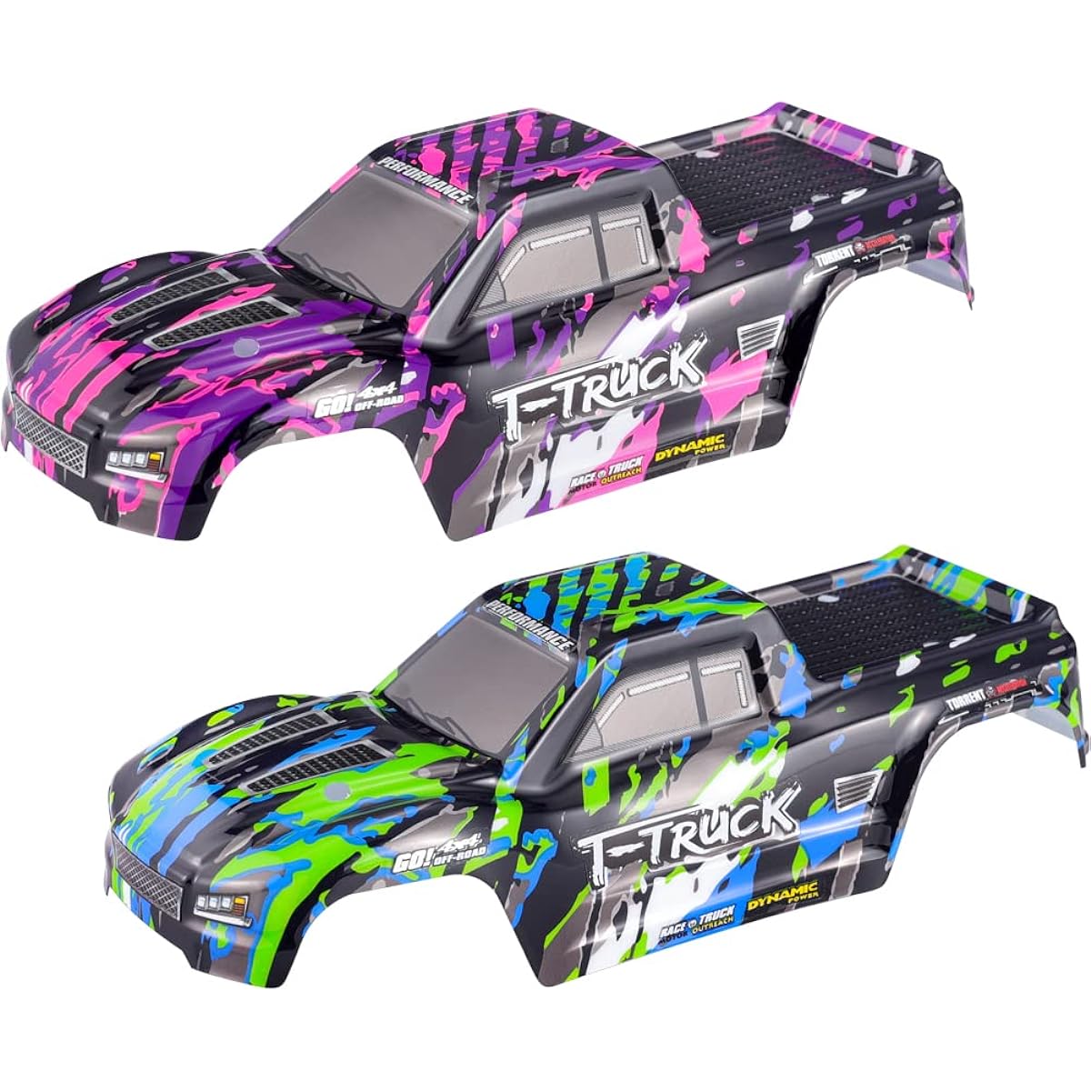 HAIBOXING Brushless RC Car Spare Parts Body Shell 2 Pieces Green and Purple 18859A(M1910 & M1909)