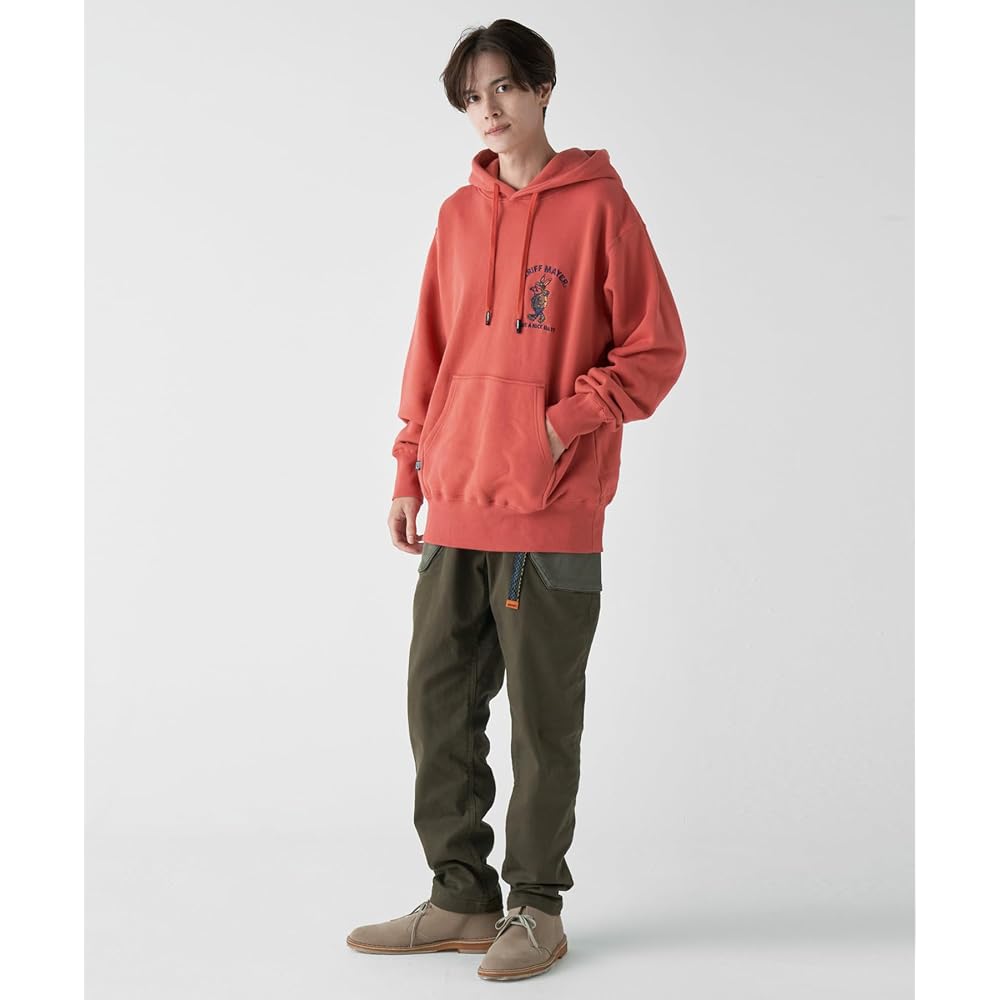 [Cliff Meyer] Camp Rabbit Fleece Lined Parka Hood Sweatshirt Embroidered Men's