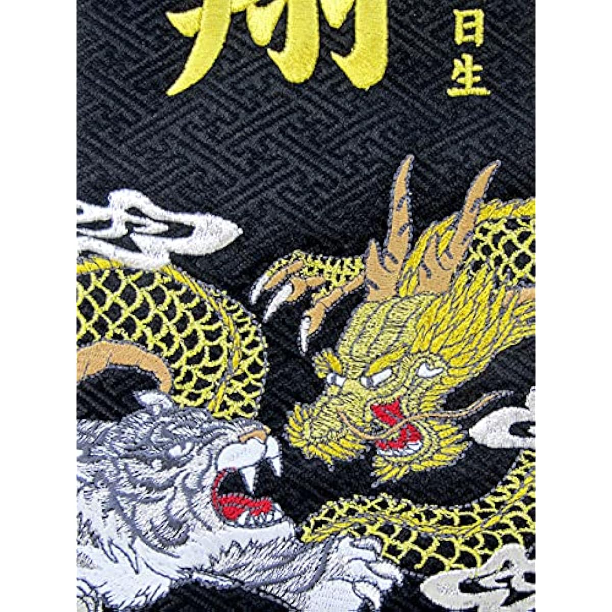 Name flag Name engraving fee included (gold thread) Zashiki flag embroidery dragon and tiger small size black (with stand) 1526-4-1 May doll helmet decoration armor decoration carp streamer indoor name flag tapestry