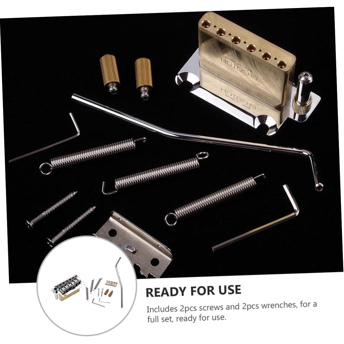 SWOOMEY 1 Set 6 String Bridge Bass Tremolo Bridge Guitar Parts Tremolo Bridge Saddle Saddle Bridge Tremolo Bridge System Replacement Component Metal Bridge Alloy