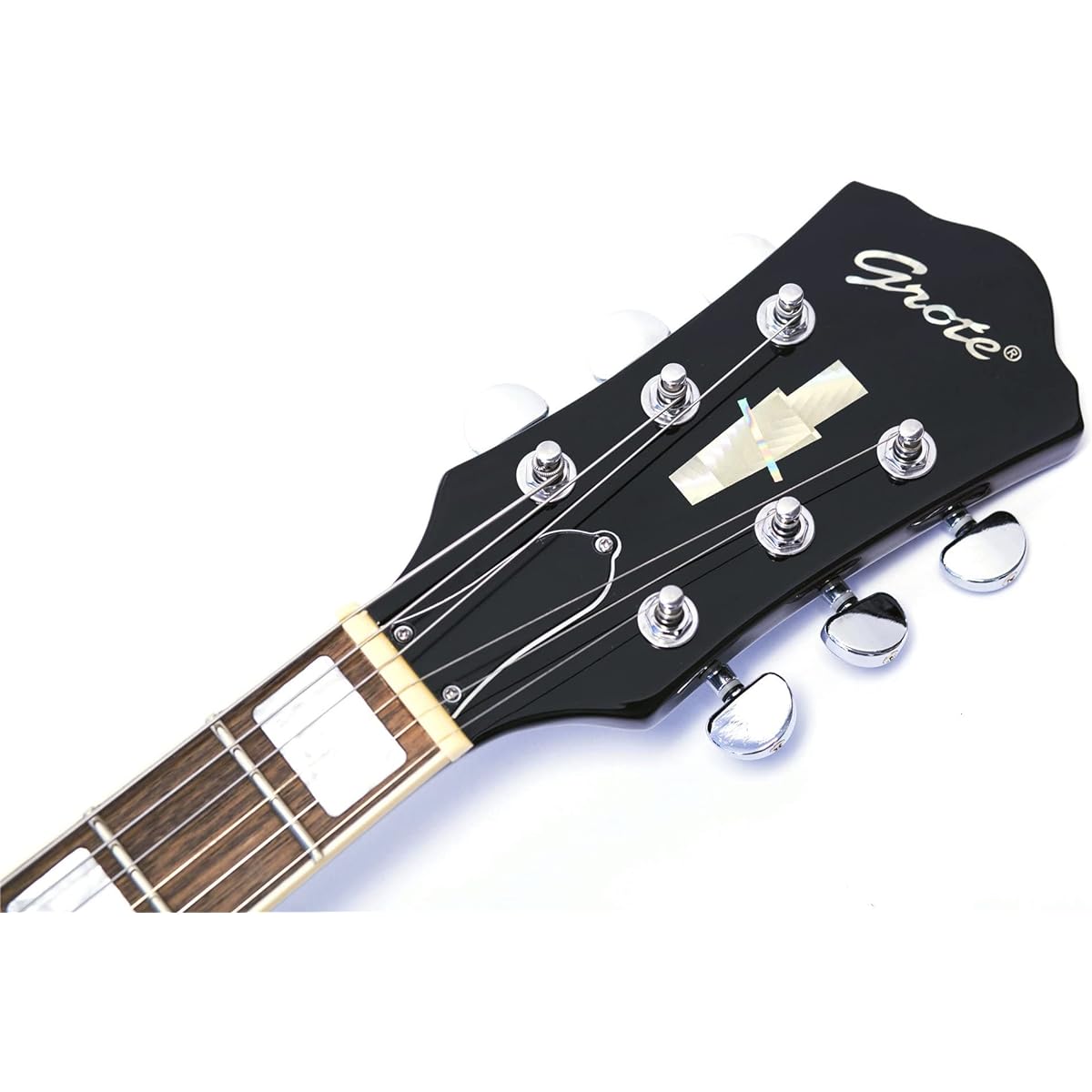 Grote Full Scale Electric Guitar Semi-Hollow Body Guitar Bone Nut (Sunburst)