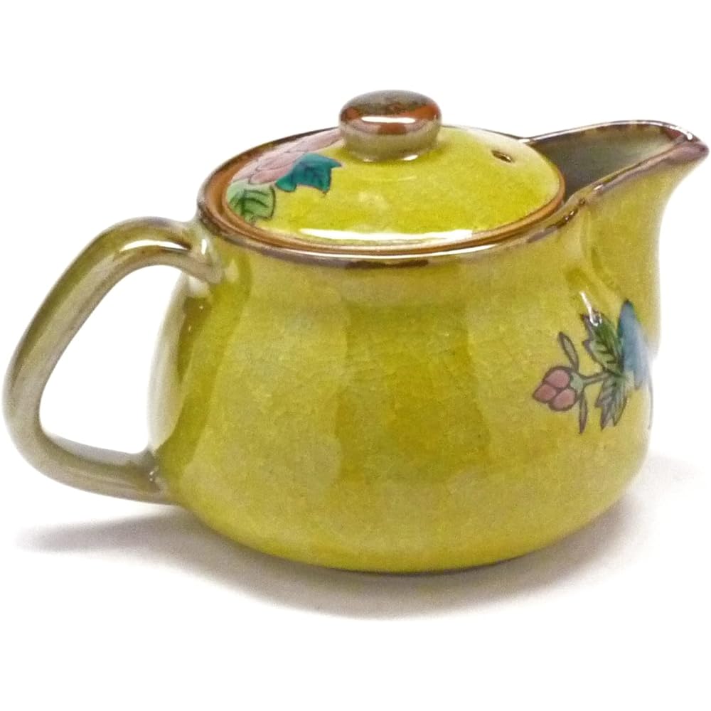 Kutani ware [teapot/teapot] large dark painted peony [back picture]