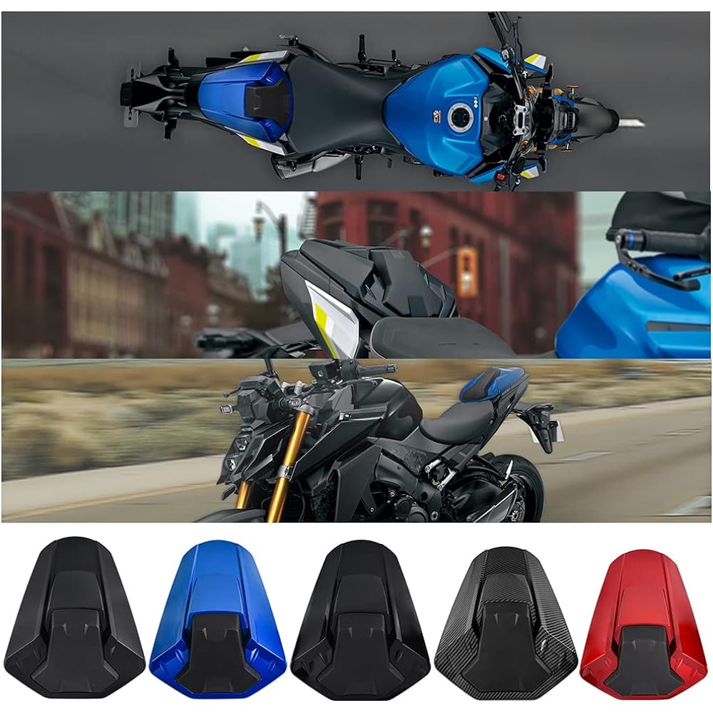 Motorcycle GSX-S1000 Single Seat Cover 21-23, Passenger Rear Seat Cowl Hump Fairing Tail Section Replacement Accessories Suitable for S-uzuki GSX-S GSXS 1000 GSXS1000 2021 2022 2023 (Red)