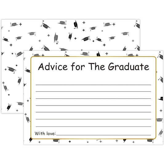 50 Pieces Graduation Advice Cards, Graduation Advice and Wishes Cards, Graduation Party Game Decorations for High School and College 4" x 6"