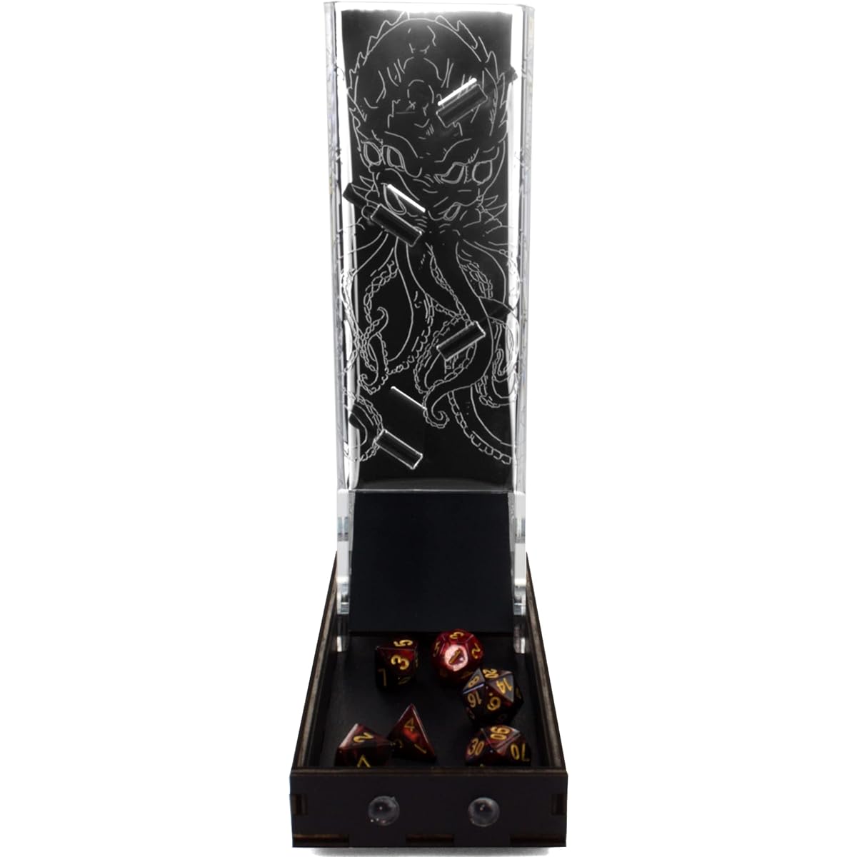 C4Labs Cthulhu Etching 11" Tall Dice Tower for Lovecraft Fans - Black