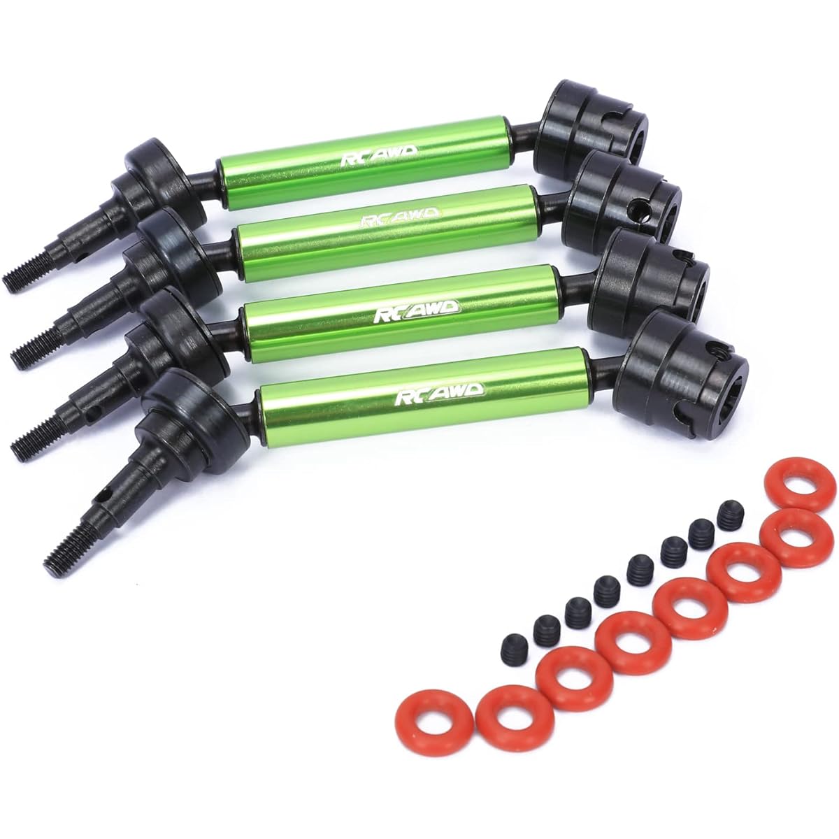 Rcawd Full Aluminum CVD Slider Set for 4X4 Mega BLX 1/10 Arrma Bigrock Granite Senton Vorteks Upgrade Parts (Green)