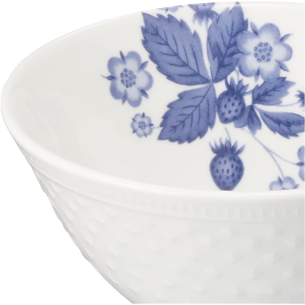 [Regular Imported Product] Wedgwood Strawberry Bloom Indigo Couple Bowl (Rice Ball) M&L Wedding Gift Present 1053155
