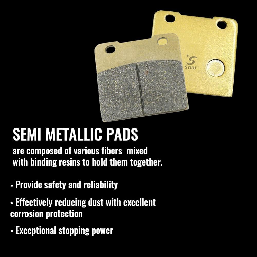 S SYUU Motorcycle Front Rear Brake Pad Compatible with Suzuki VS 1400 VS1400 Intruder Boulevard (87-03) VL 1500 VL1500 Legendary (98-01) FA103F FA103R