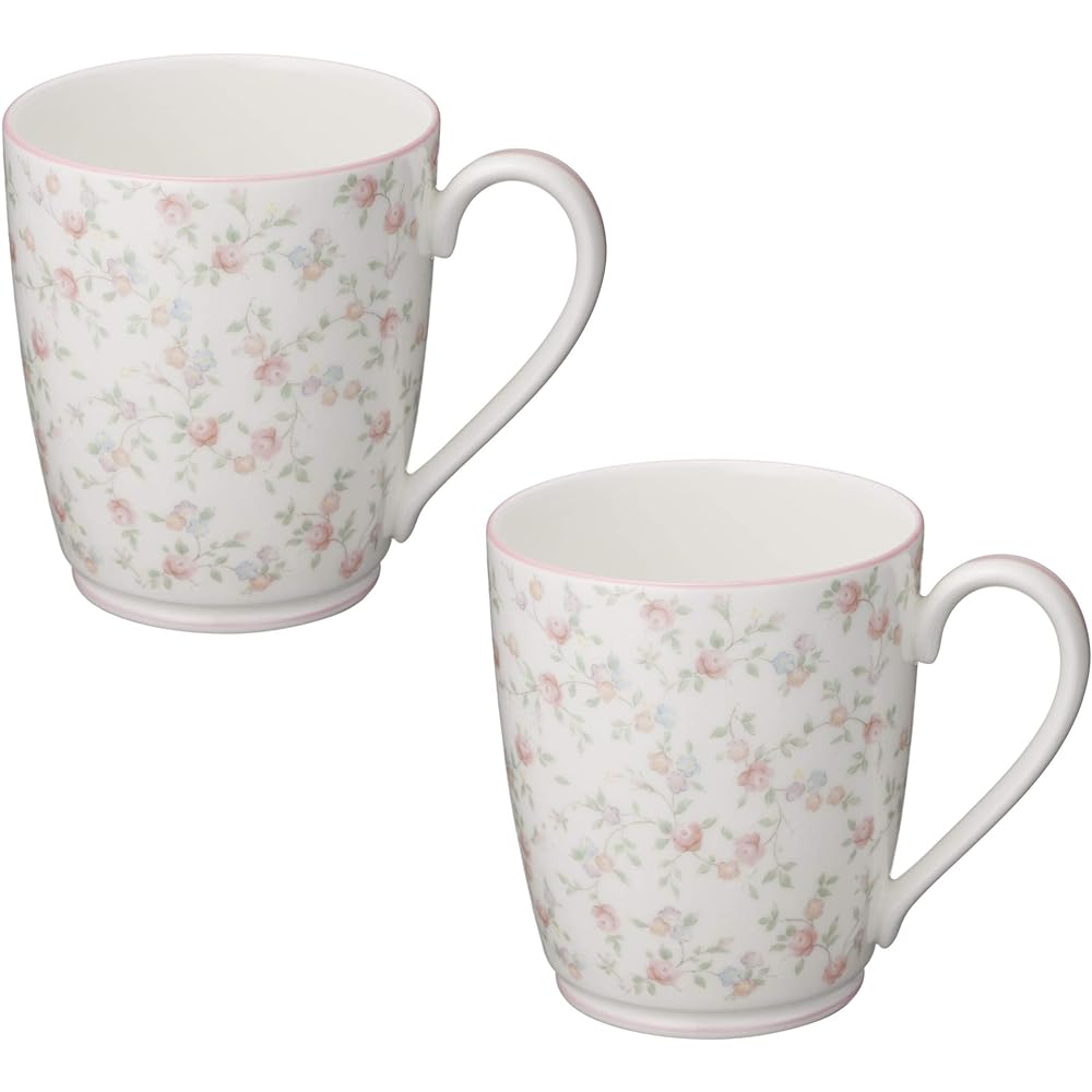 Noritake Mug (Pair Set) 295cc Cutie Rose Microwave Safe 2 Pieces Bone China P97280/9940