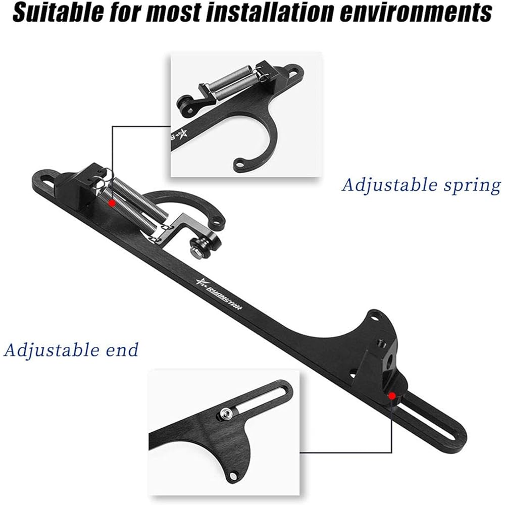 (Ryanstar) Ryanstar 4150 4160 Aluminum Series Black Red Billet Throttle Cable Carburetor Bracket China Black RS-BT001