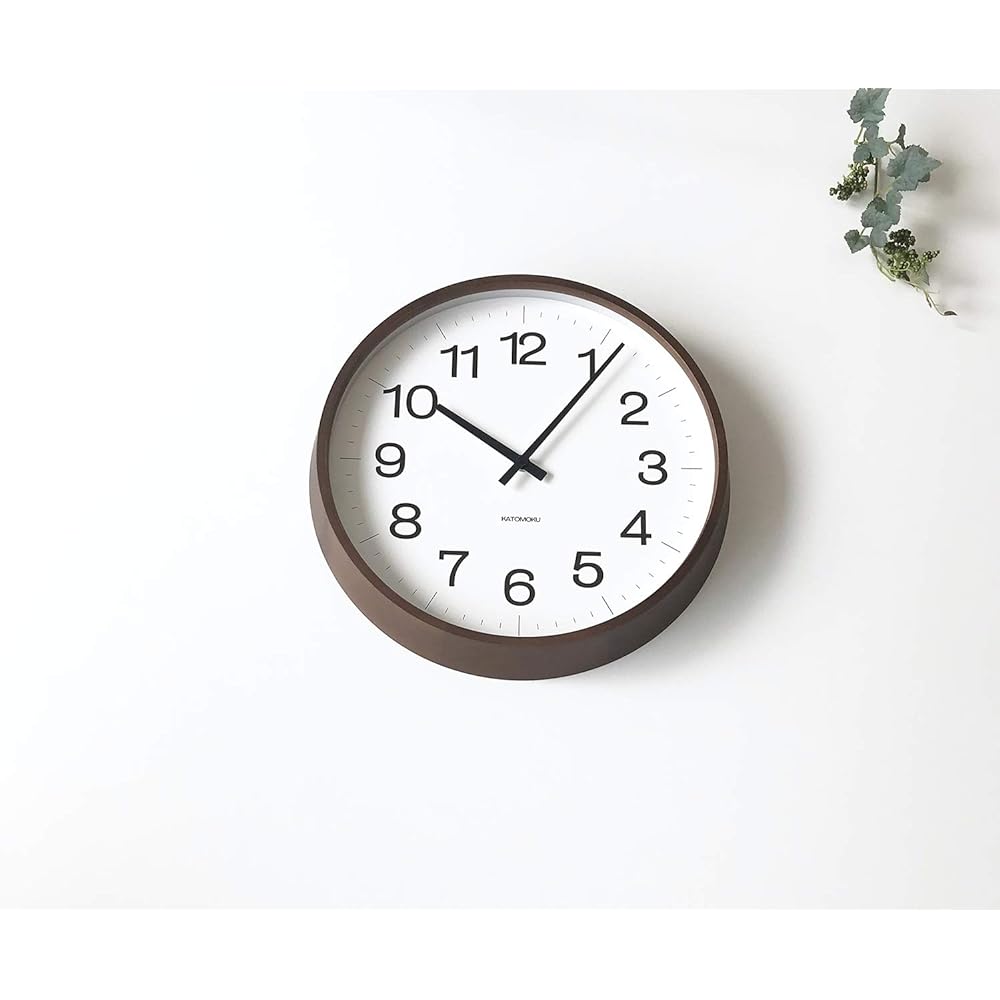 KATOMOKU muku clock 16 LL Brown km-116BRRC φ392mm