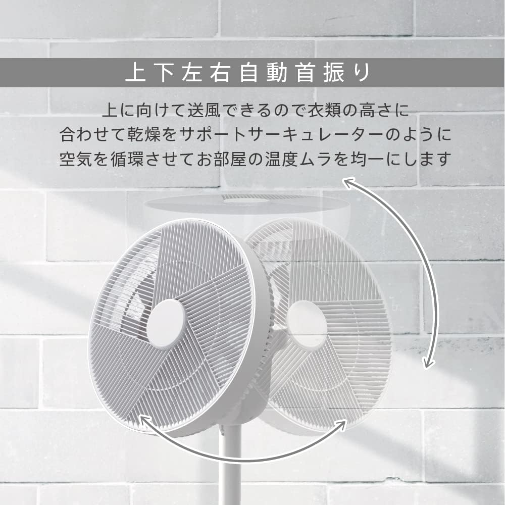 Denkyosha ZEPEAL Rechargeable DC Full Remote Control Living Fan DJC-E550M White