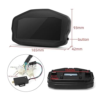 LED Indicator Odometer Fits Kawasaki 2/4 Cylinder Universal RPM Motorcycle Instrument GPS Speedometer Digital Odometer Gauge Tachometer