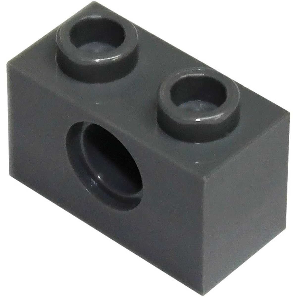 LEGO Parts and Pieces: Technic Dark Gray (Dark Stone Grey) 1x2 Brick with Hole x100