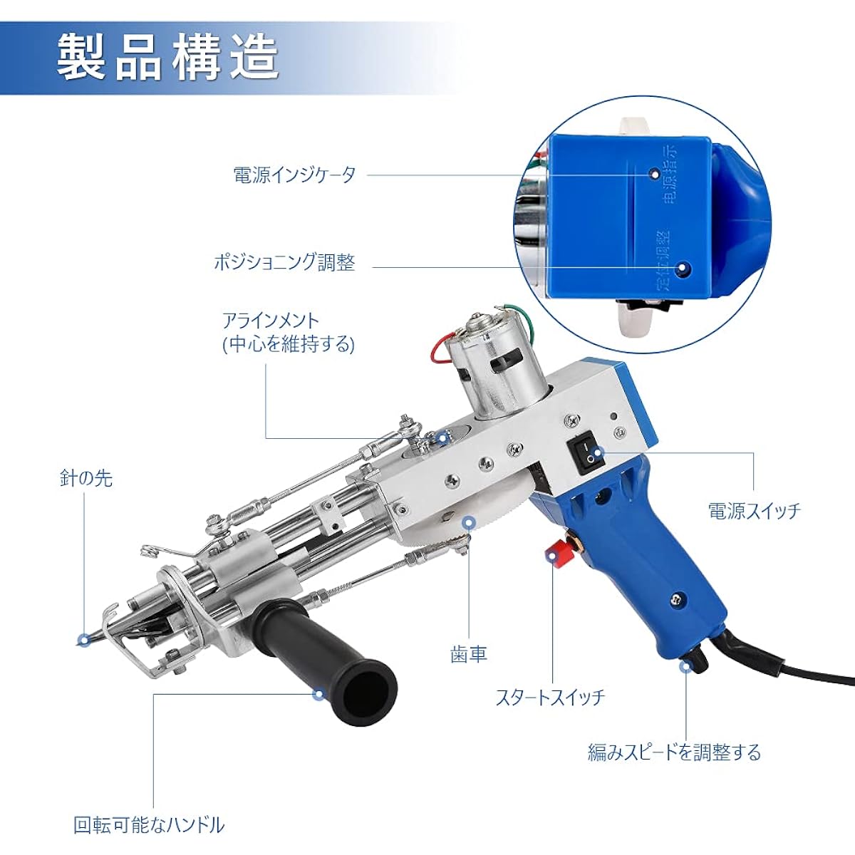 S SMAUTOP Tufting Gun Electric Carpet Tufting Gun Industrial Embroidery Machine Carpet Weaving Machine DIY Knitting Industrial Household