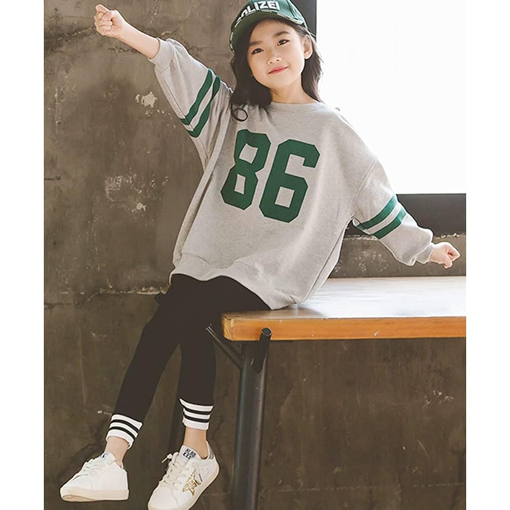 [Rolanko] Children's Clothing, Girls' Setup, Sweatshirt, Kids, Top and Bottom Set, Jersey, Girls' Sportswear, Korean Style, Stylish, 130-160cm