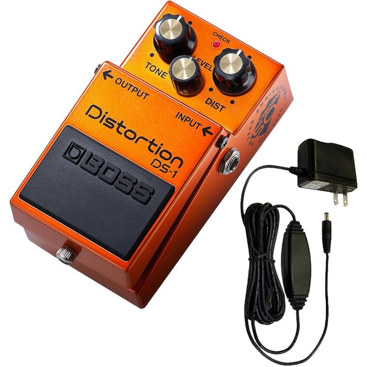 BOSS Compact Effector DS-1-B50A Distortion + Genuine Adapter PSA-100S2 Set
