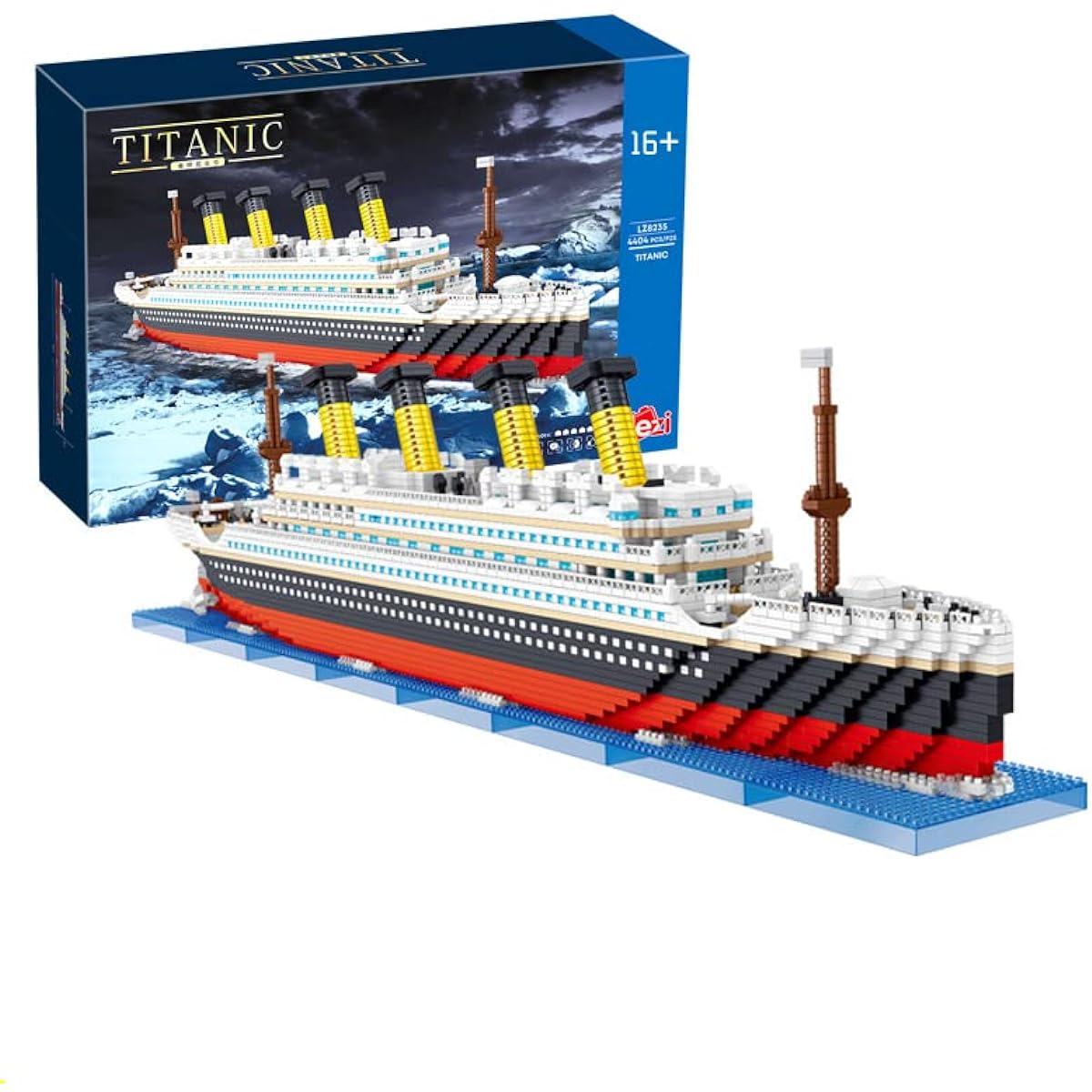 Technic Titanic Model Building Blocks Set 4404 Pieces Micro Cruise Ship Titanic Boat Model Building Kit Not Compatible with Lego Creator Expert 10294