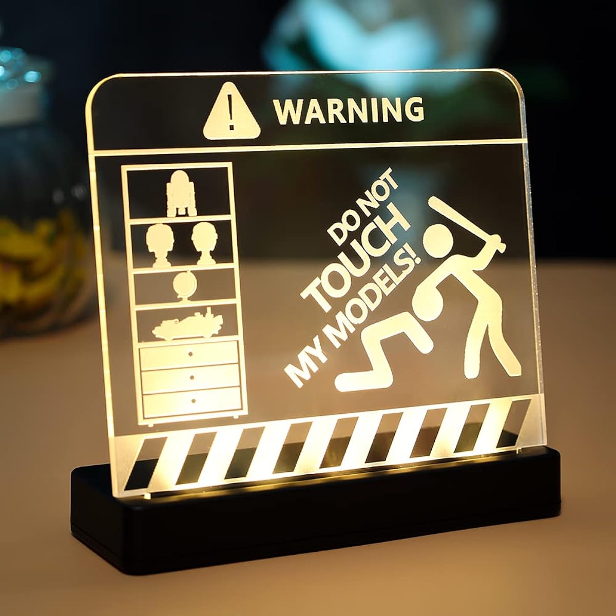 Kyglaring Universal Warning Sign for Architectural Model Sets "Do Not Touch My Models"