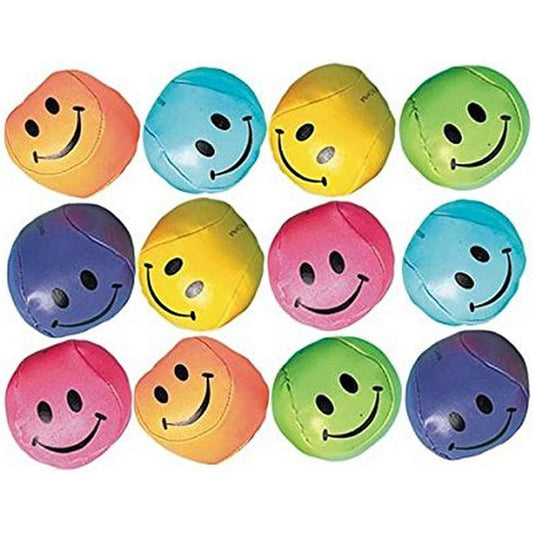 Amscan 390275 Smile Softballs, 12 Pack, Multicolor, 2 Inch