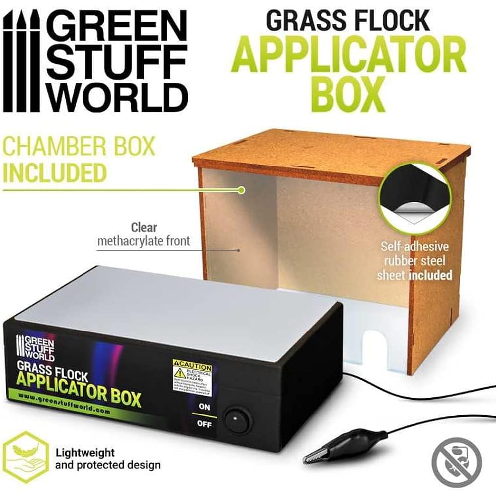 Green Stuff World Glass Flock Applicator Box Box Type Electrostatic Raiser Model Tool GSWD-2798