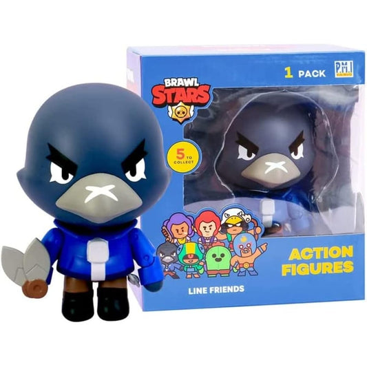 P.M.I. Brawl Stars Action Figure Crow Figure 4.5" Tall Collectible Brawl Stars Toy Figure Officially Licensed Supercell Gift for Video Gamers Articulated Figure