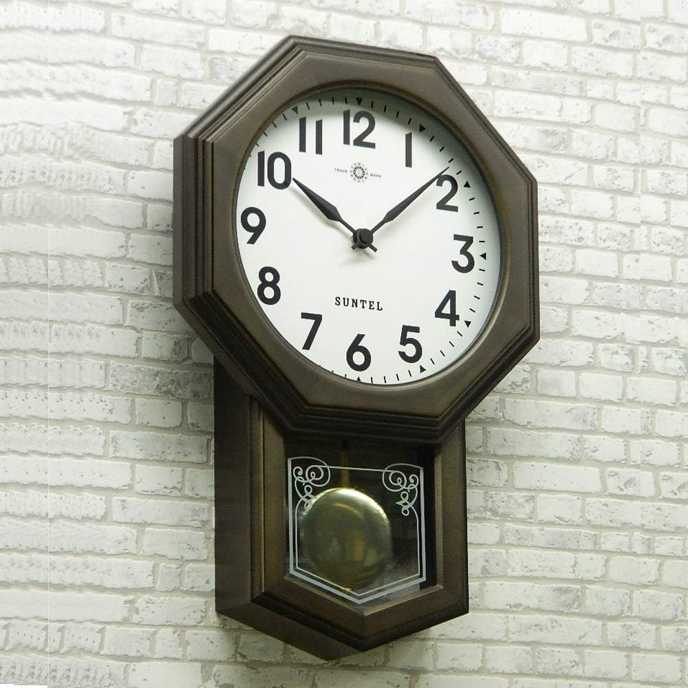 Santel Made in Japan Modern Antique Radio-controlled Pendulum Clock (Arabic Letters Octagonal) SR05-DBK-A Black